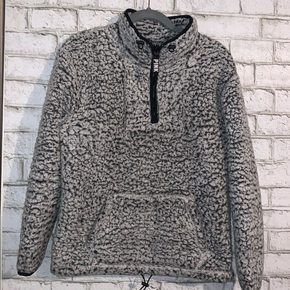 PINK victorias secret sherpa sweater